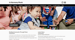 Desktop Screenshot of inharmonymusic.net